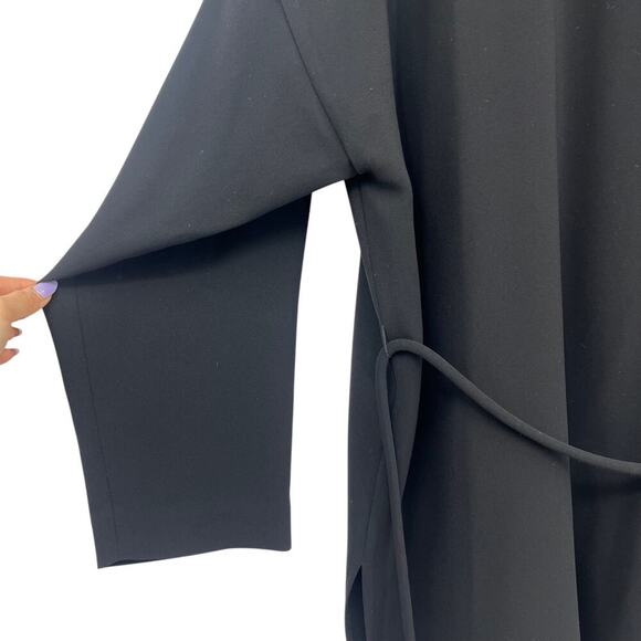 LAFAYETTE 148 NEW YORK Open Front Jacket Blazer Black Belted Lightweight Sz XXL - Picture 5 of 9